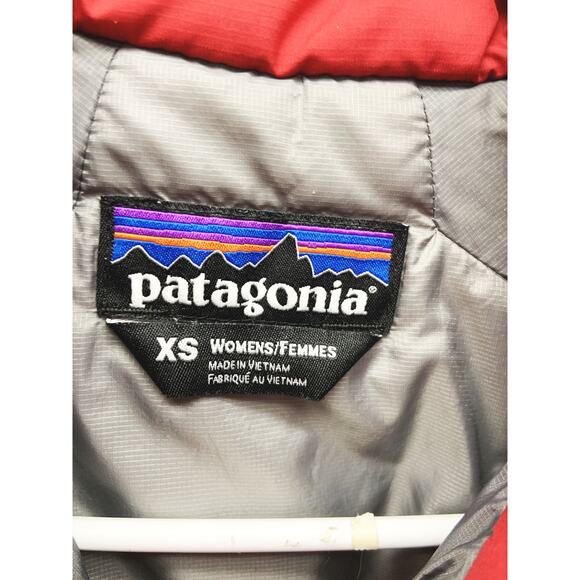 Patagonia Womens Quilted Collar Red Jacket Full Zip with Pockets Size XS - Picture 4 of 9
